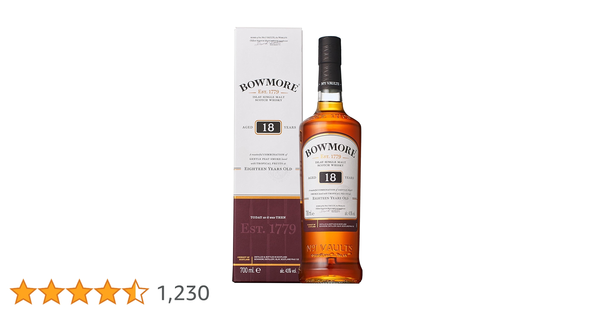 Amazon.co.jp: シングルモルト ウイスキー ボウモア 18年 ギフト